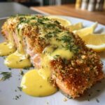 Crispy Baked Salmon with Lemon Dill Sauce