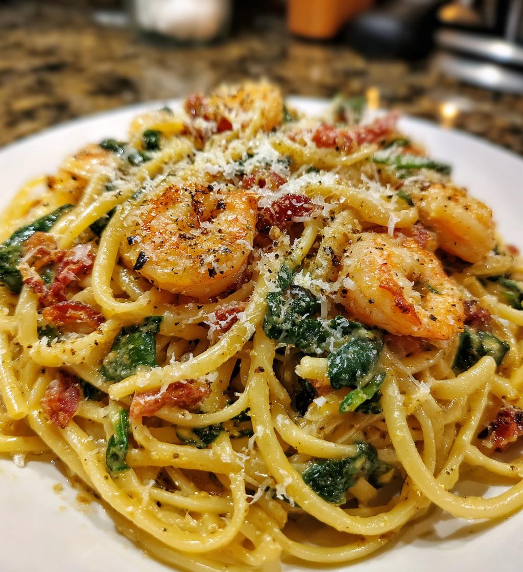 Krämig toskansk räkorpasta