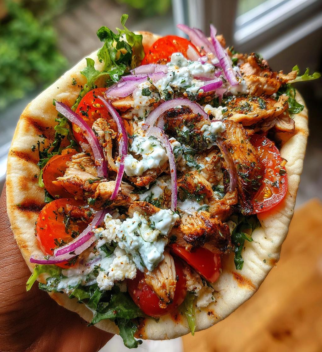 Medelhavskyckling Gyros med Krämig Feta-Tzatziki