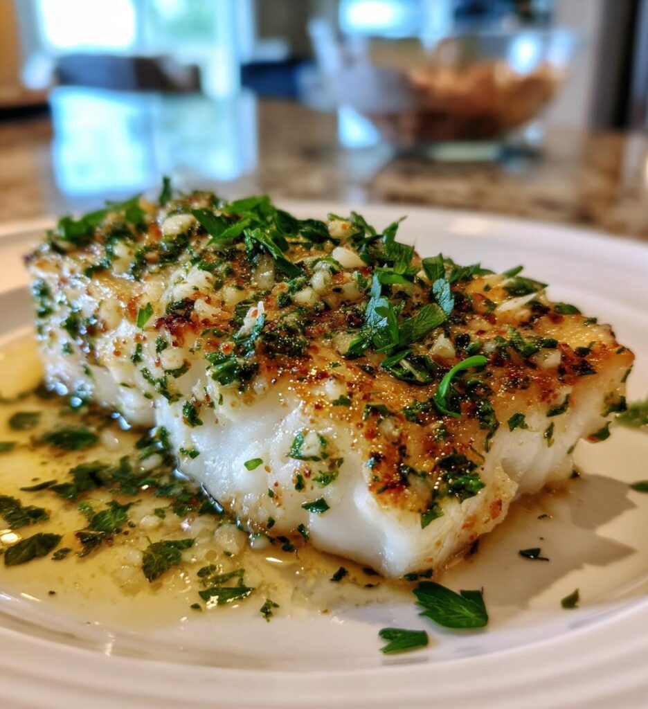 Ugnsbakad torsk med vitlökssmör