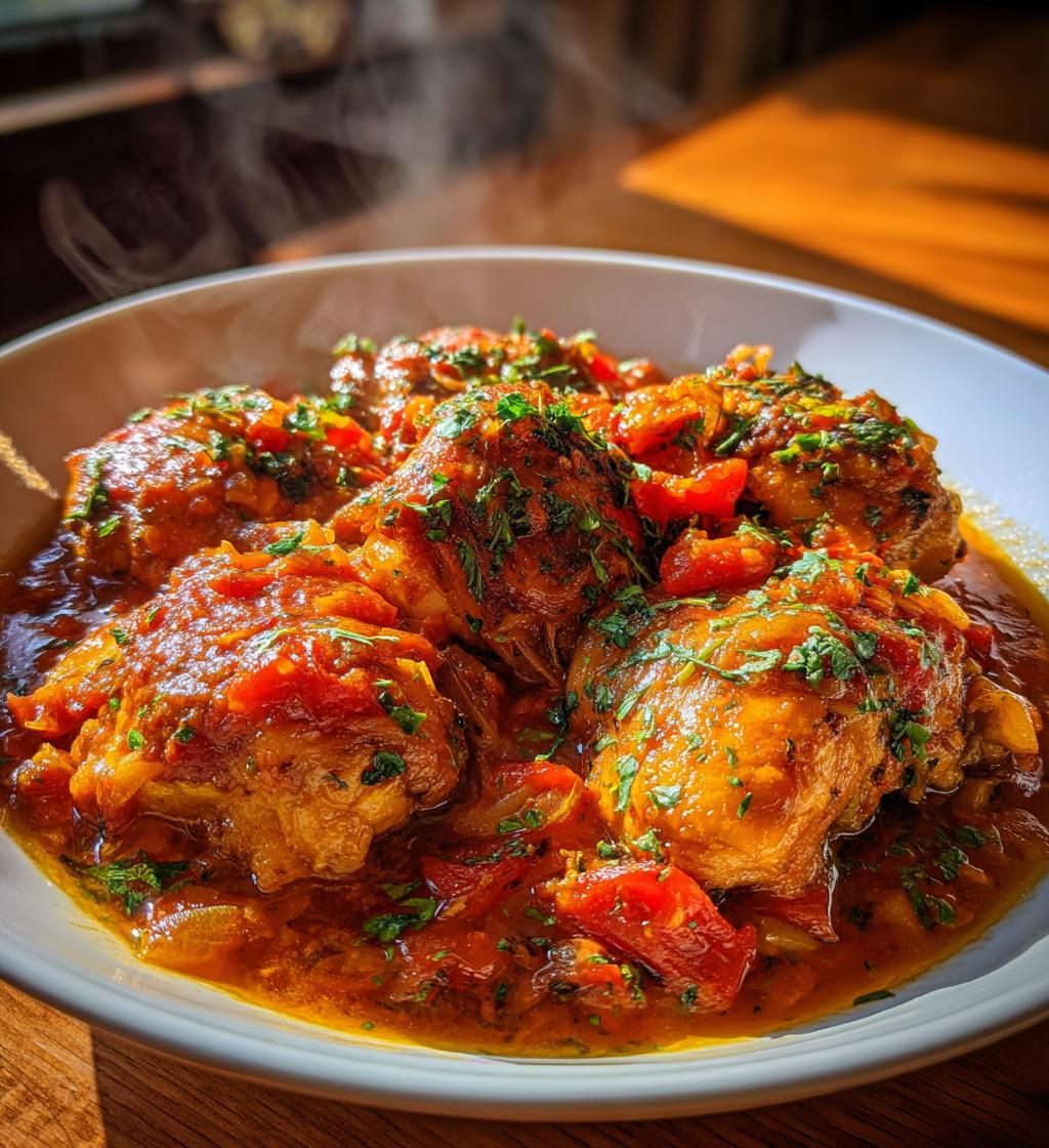 kyckling cacciatore i Instant Pot