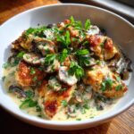 kyckling med svamp och lök