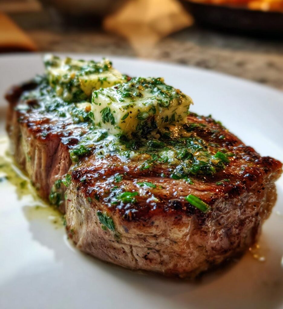 ryggbiff med örtsmör