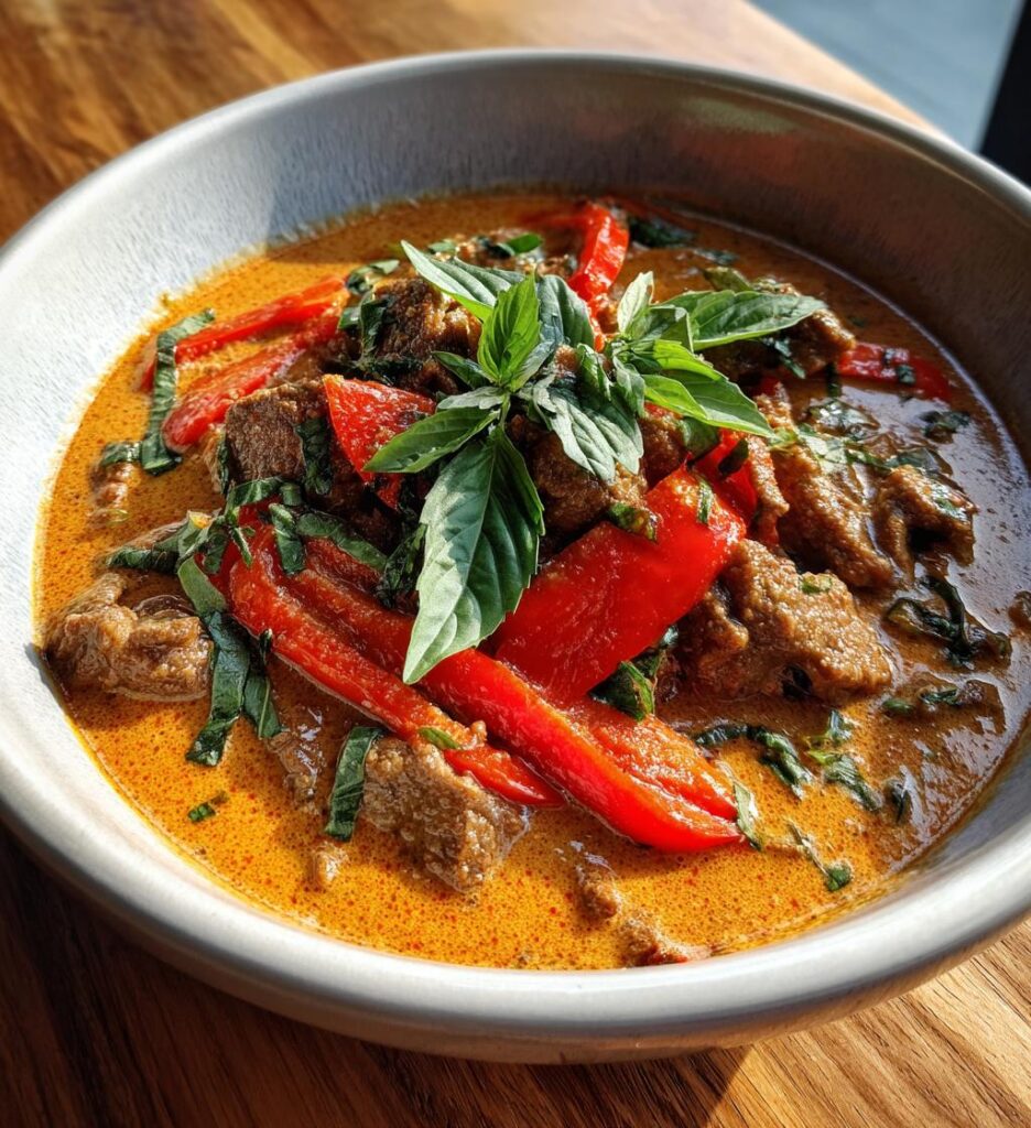 Mustig thailändsk nötköttscurry med kokosmjölk